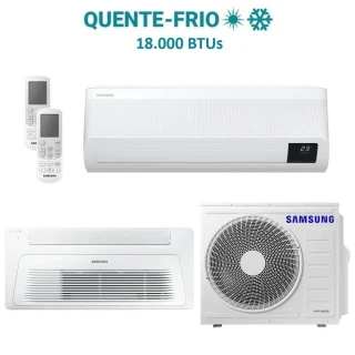 Ar Condicionado Bi Split Samsung Wind Free 18000 BTUs (HW 09K + K7 1V 18K) Quente e Frio Inverter 220V R410A (AJ050AXJ2KH-AZ) Ar Condicionado Bi Split Samsung Wind Free 18000 BTUs (HW 09K + K7 1V 18K) Quente e Frio Inverter 220V R410A (AJ050AXJ2KH-AZ)