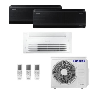 Ar Condicionado Tri Split Samsung Wind Free 28000 BTUs (HW BLACK 09K+09K + K7 1V 18K) Quente e Frio Inverter 220V R410A (AJ080AXJ4KH/AZ) Ar Condicionado Tri Split Samsung Wind Free 28000 BTUs (HW BLACK 09K+09K + K7 1V 18K) Quente e Frio Inverter 220V R410A (AJ080AXJ4KH/AZ)